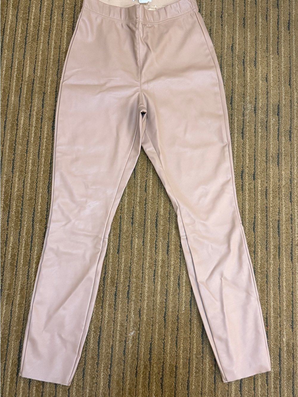 H&M Women’s Size 4 Taupe Brown Faux Leather Skinny Pants Leggings